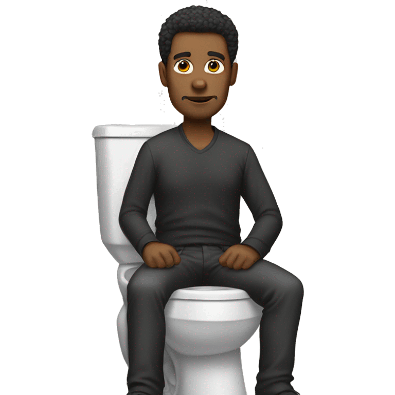 A bold man in a toliet emoji