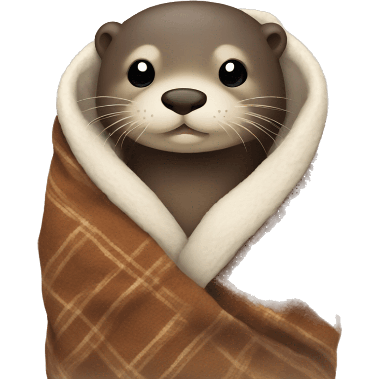 otter cozy in blanket emoji