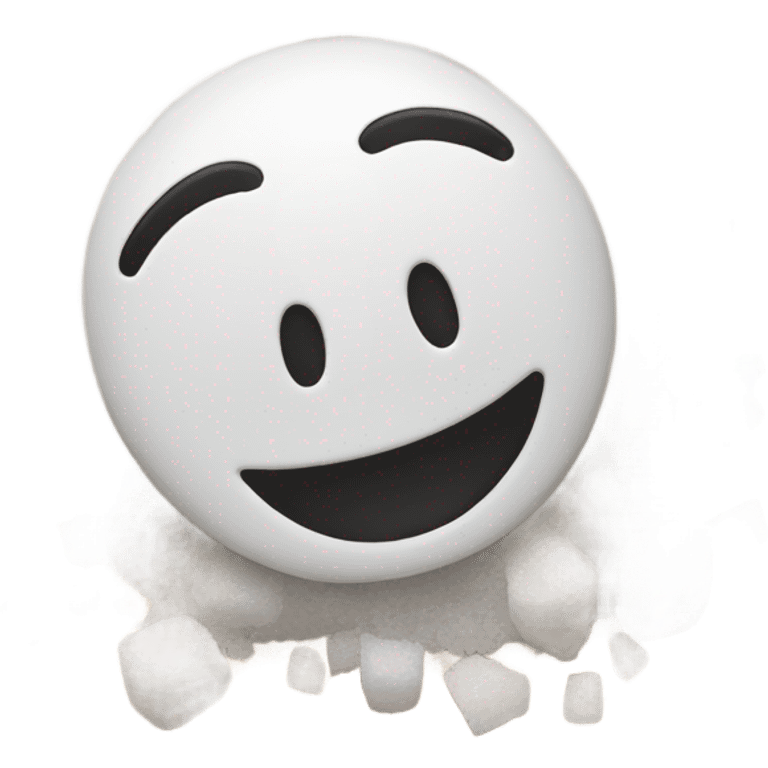 smiling face with a pile of salt emoji