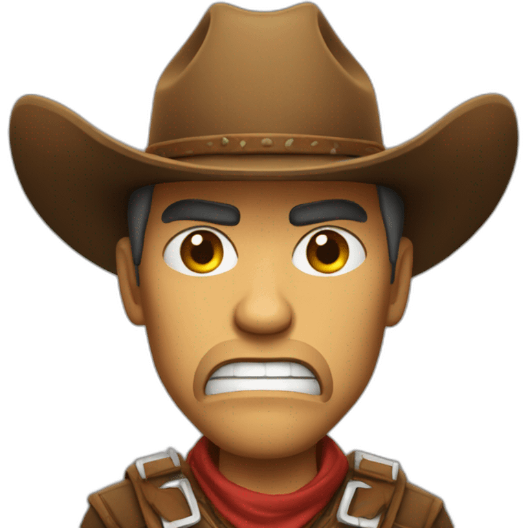 Cowboy angry emoji