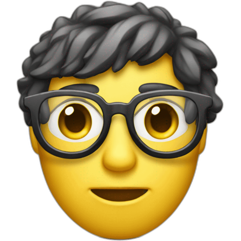 persona con mascara adolecente con lentes morocho emoji