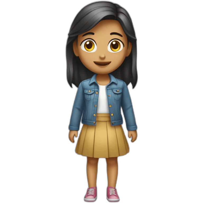 girl in skirt сидит на полу emoji