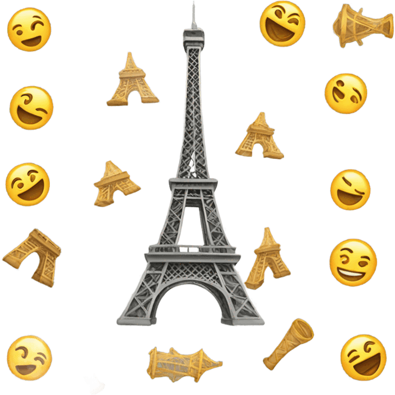 Emojis making Eiffel Tower  emoji