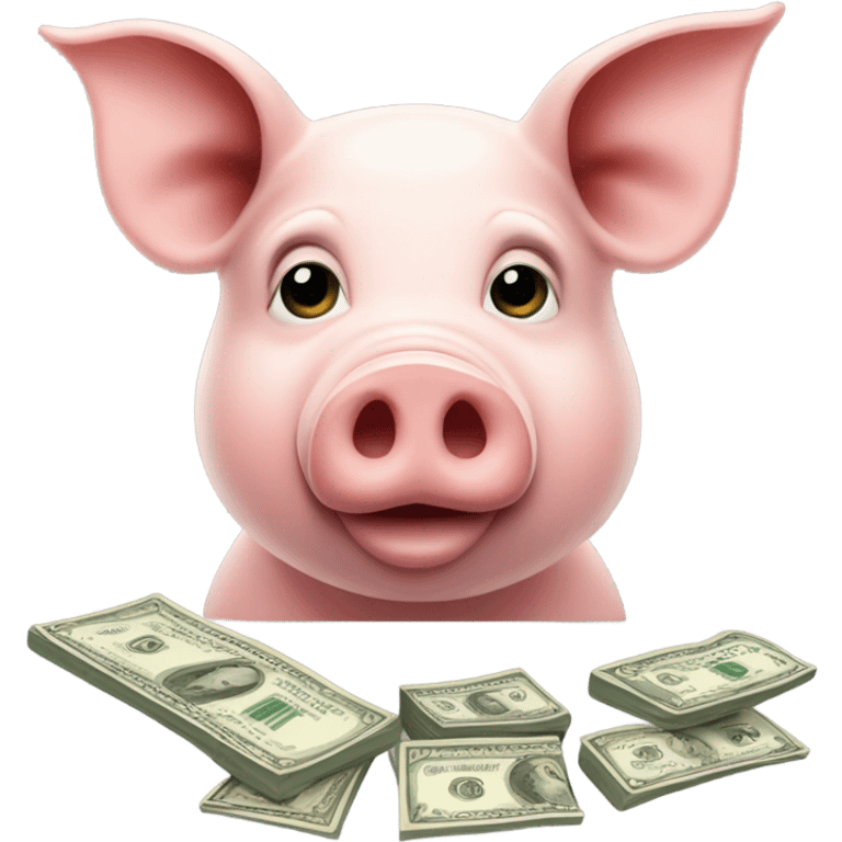 Pig with dollar sign emoji