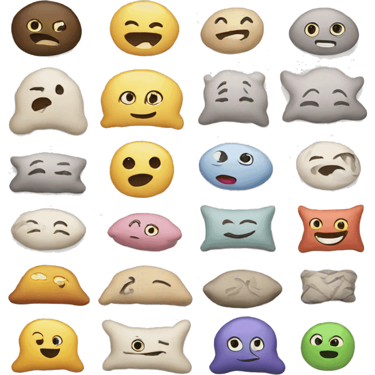 Pillows with how emoji