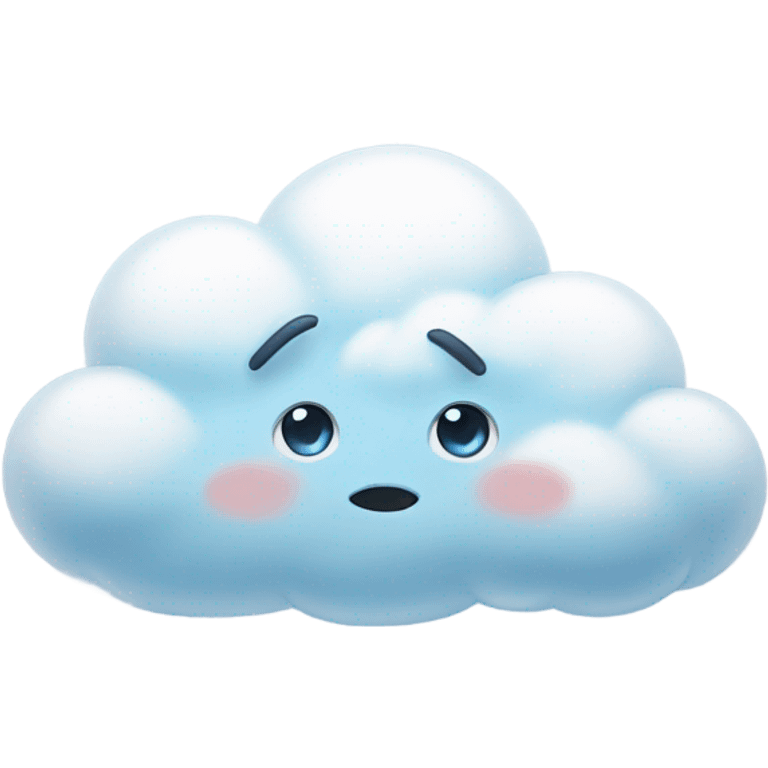 Cloud with cute eyes emoji