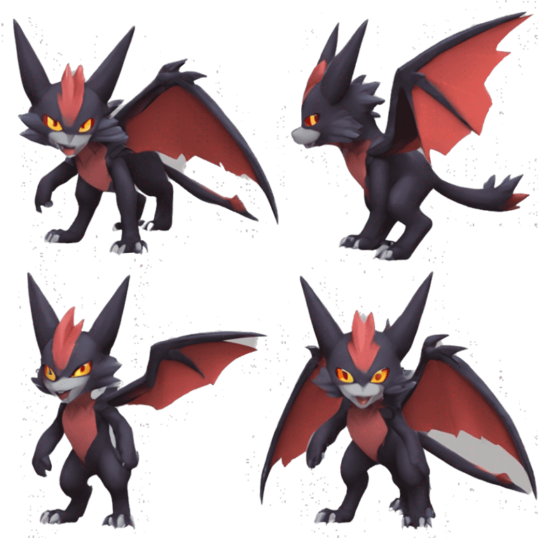 Noivern-Litten-Zoroark full body emoji