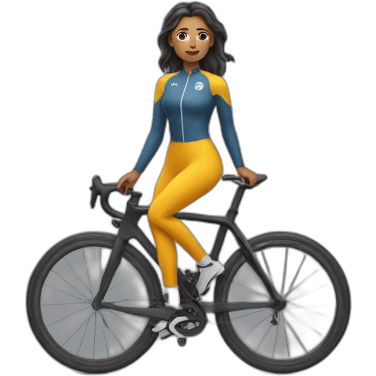 Ciclista mujer emoji