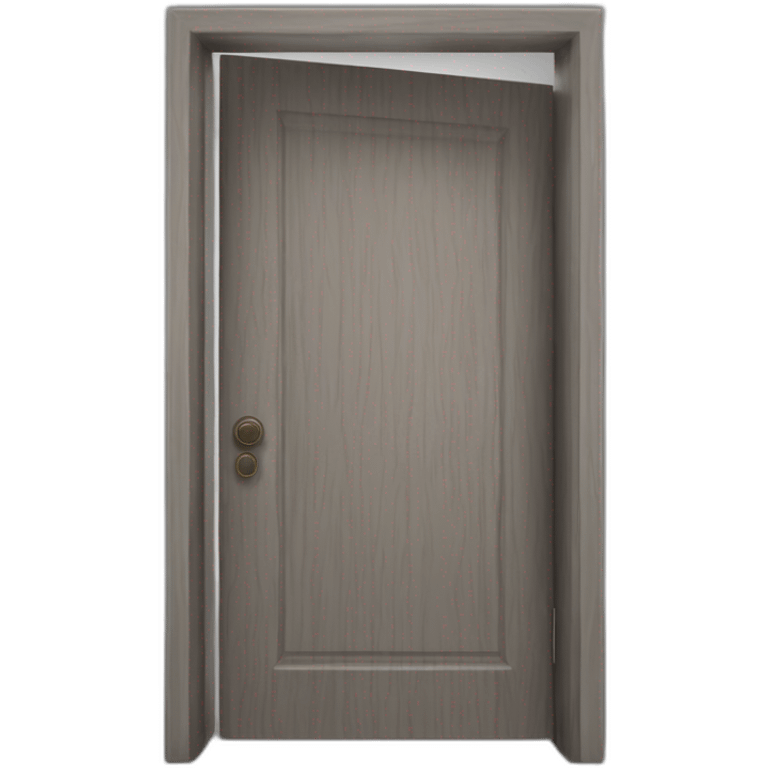 open door wood color gray perpective emoji