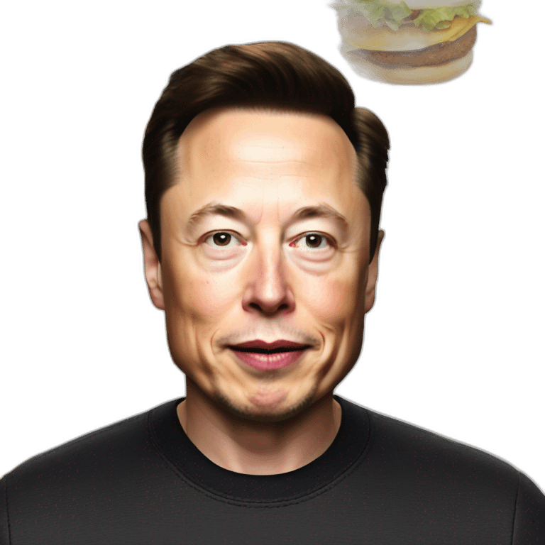 Elon musk esting mcdo emoji