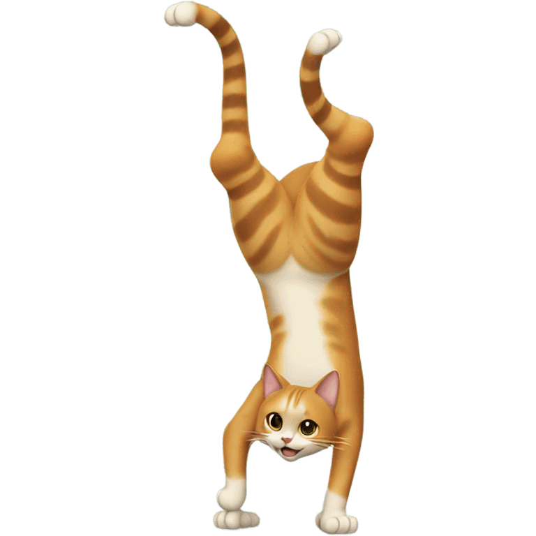 cat doing a handstand  emoji