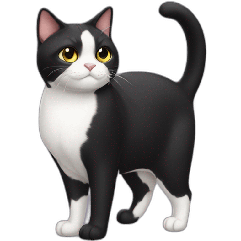 chonky tuxedo cat emoji