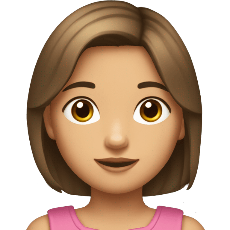 Niña morena con dos coletas emoji