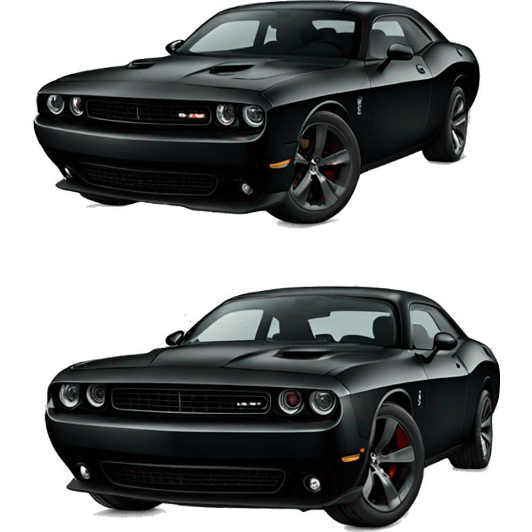 black dodge challenger  emoji