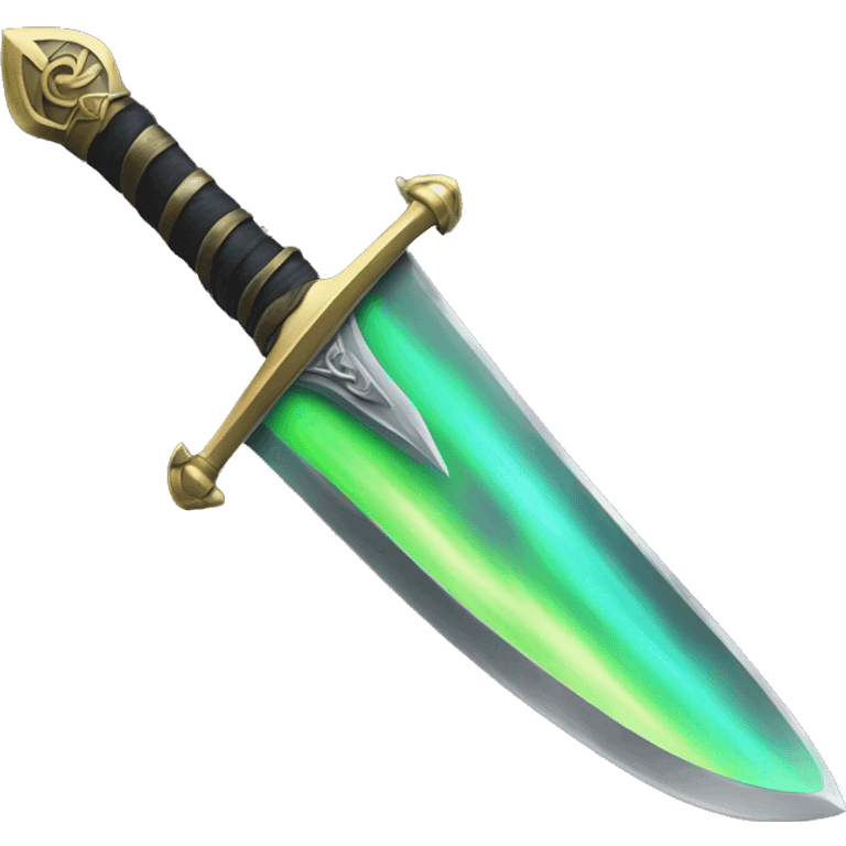 sword with northern lights on blade emoji