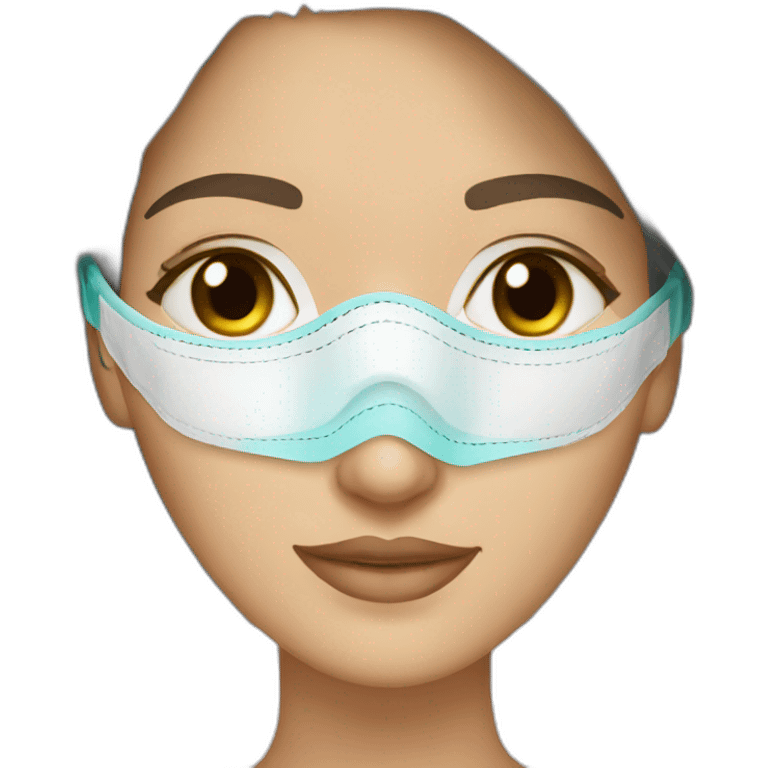 lasik eye surgery mask brunette emoji