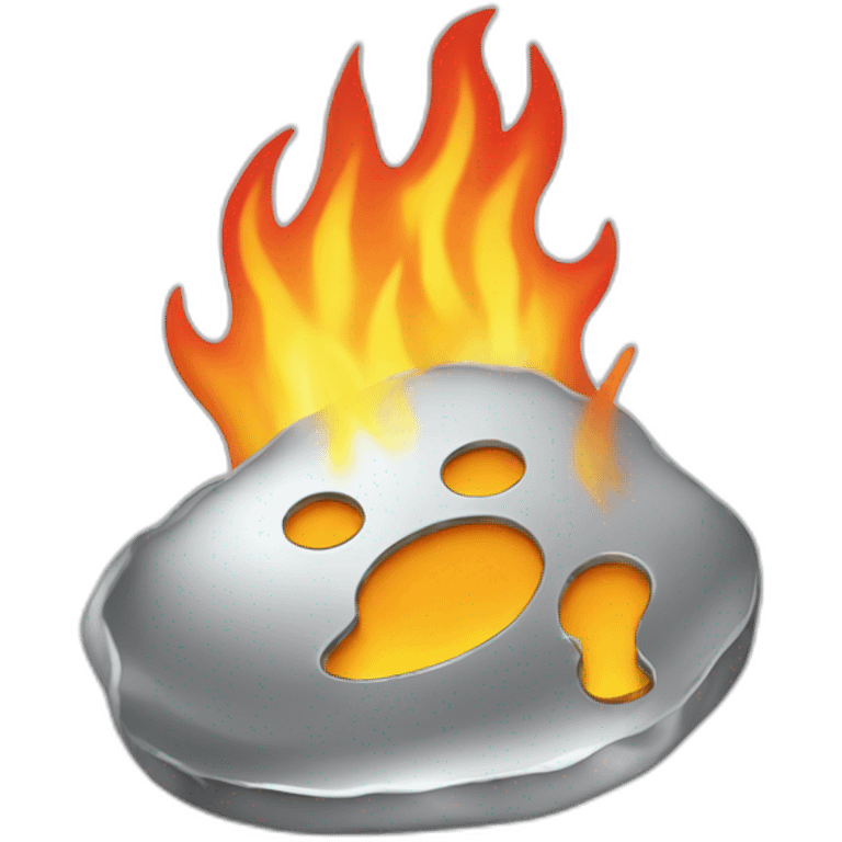 burning silver coin emoji