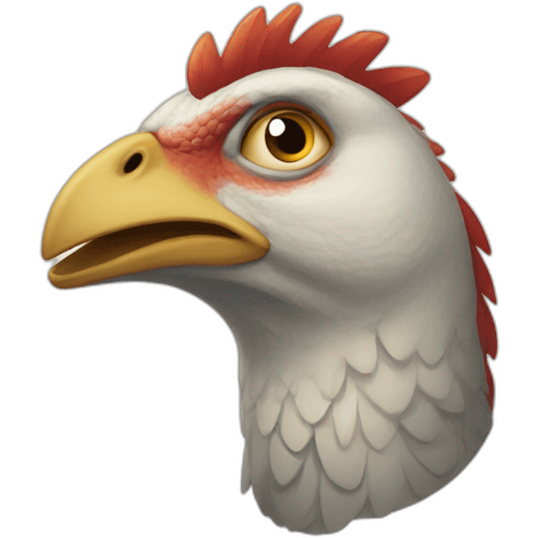 Pollo dinosaurio  mutante  emoji