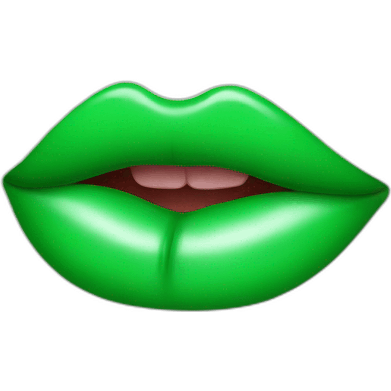 lips green emoji