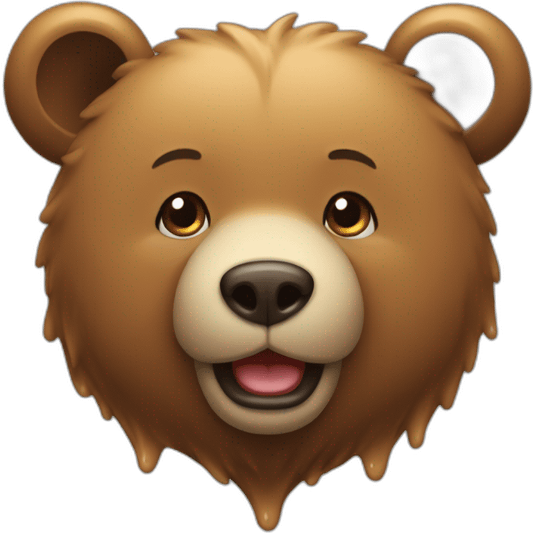 Bear drenched, smirk, redyes emoji