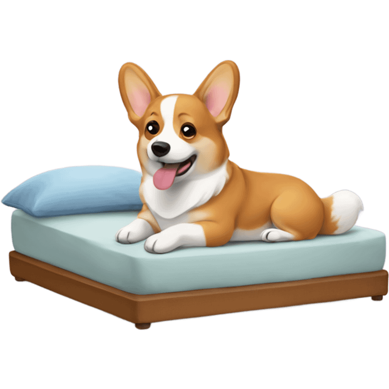 Corgi on a bed emoji