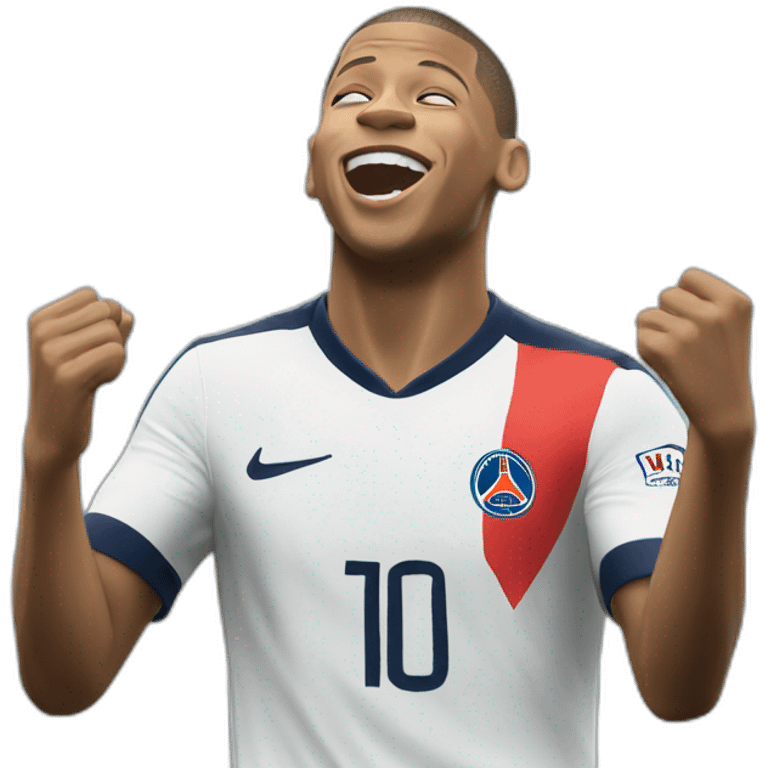 Mbappe doing is celebration emoji