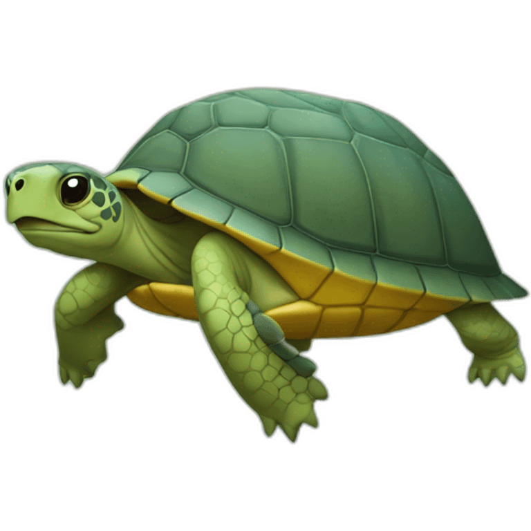 Une tortue emoji