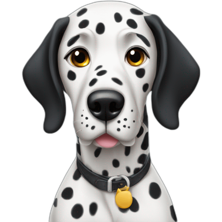 Fart sniffing Dalmatian dog emoji