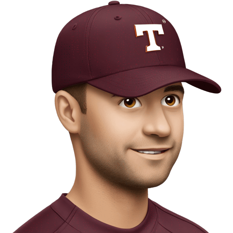 single maroon virginia tech VT baseball cap emoji