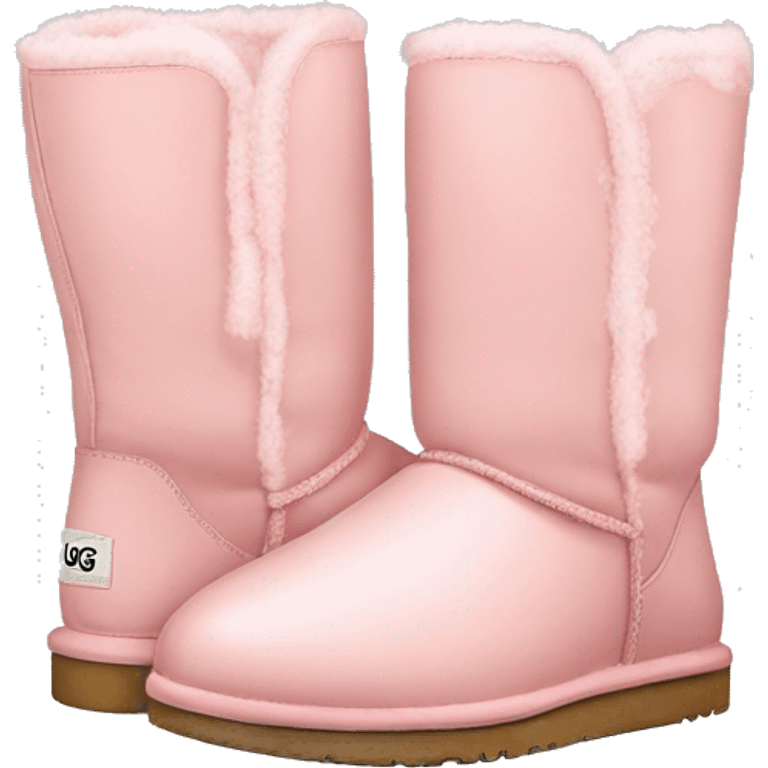 a pair of blush pink winter uggs emoji