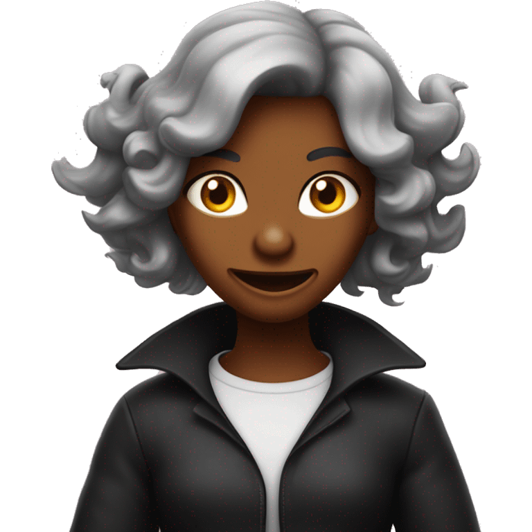 Diablesse avec cheveux noir emoji