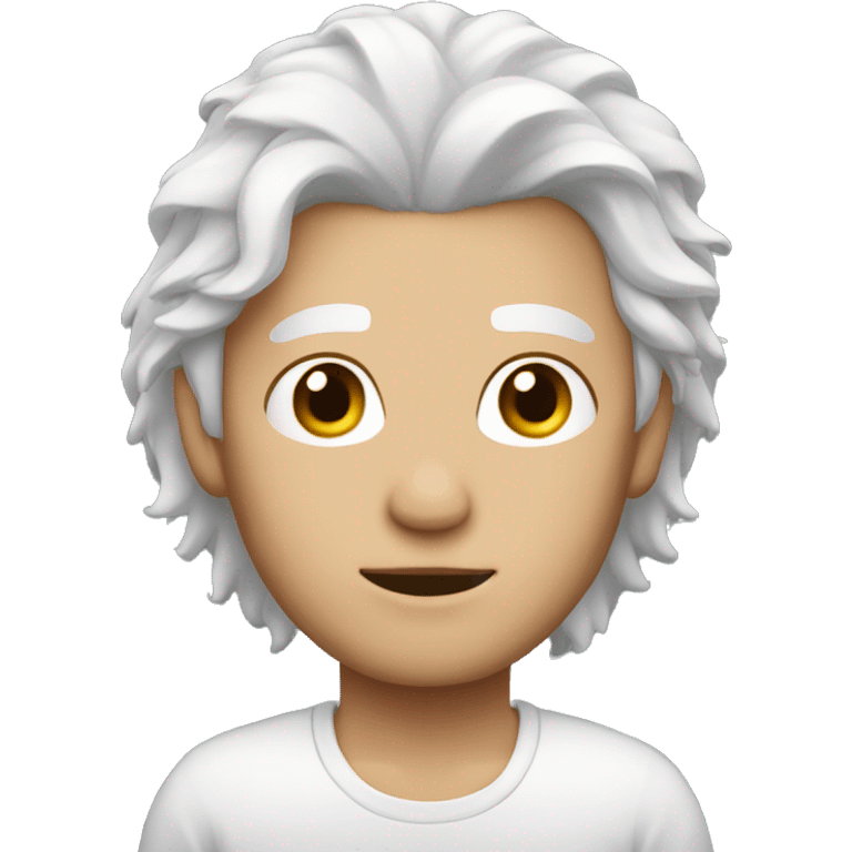 white hair bilndefold emoji