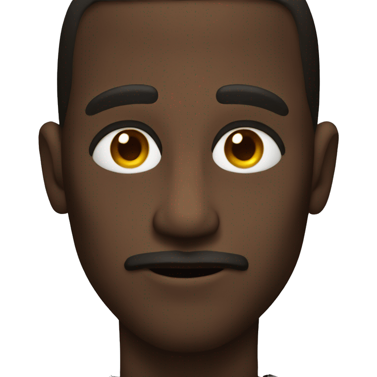 black eye color man emoji