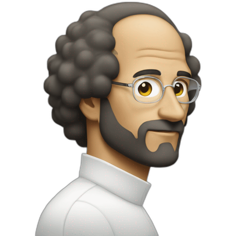 Steve Jobs with afro emoji