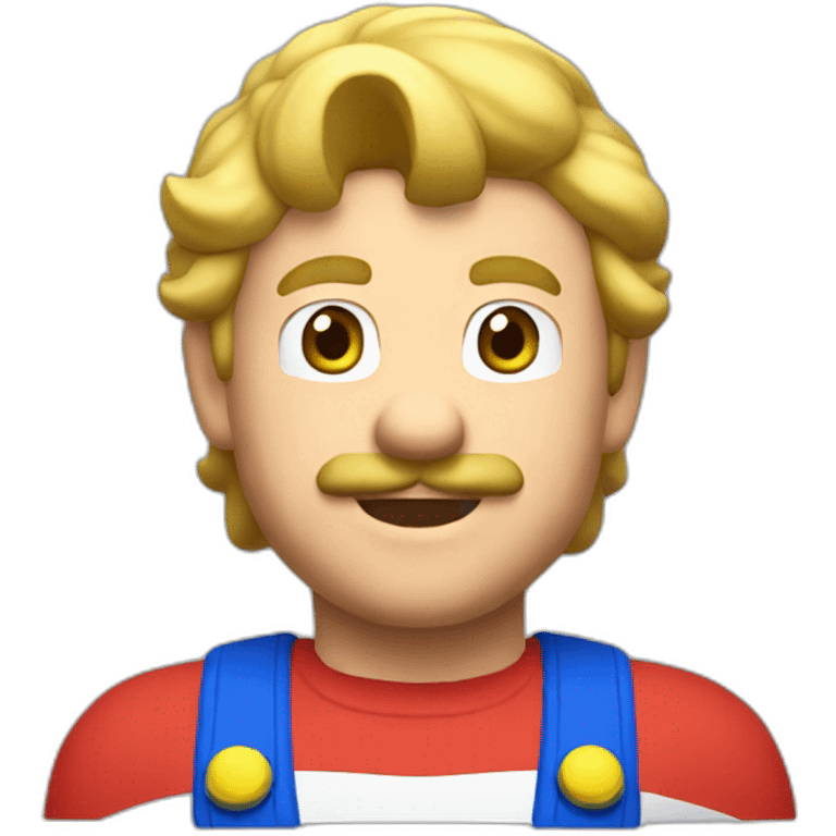 Mario with blonde hair emoji