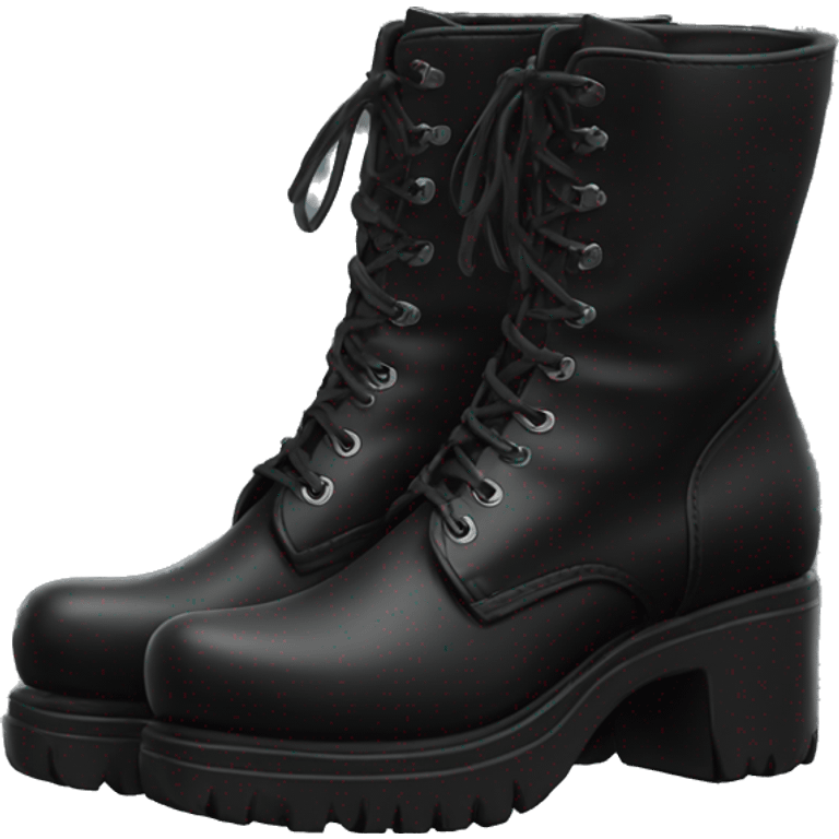 Black platform boots emoji