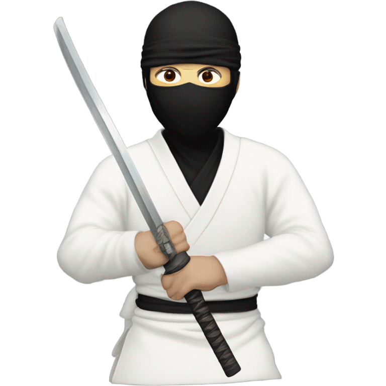 A white ninja emoji