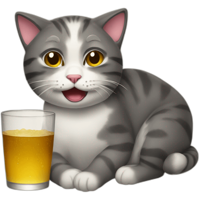 Drunk cat emoji