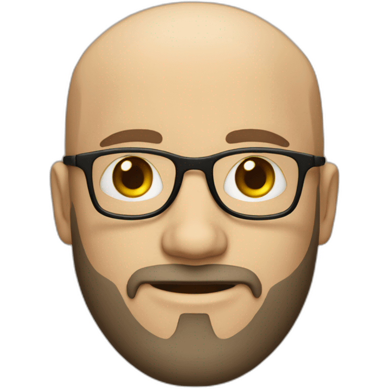 balding white man with glasses white and a brown goatee emoji