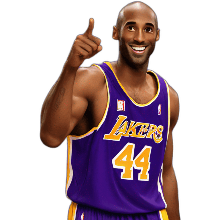 Kobe Bryant points index finger up emoji