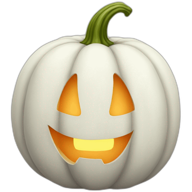 white pumpkin without face emoji