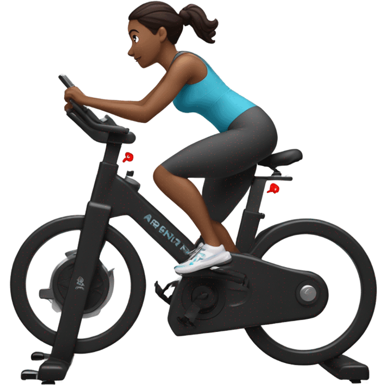  spin bike woman  emoji