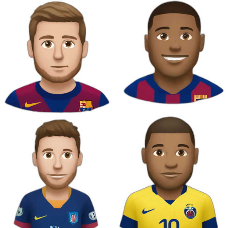 Neymar mbappe messi emoji