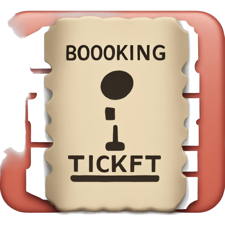 booking only ticket icon showing booking emoji