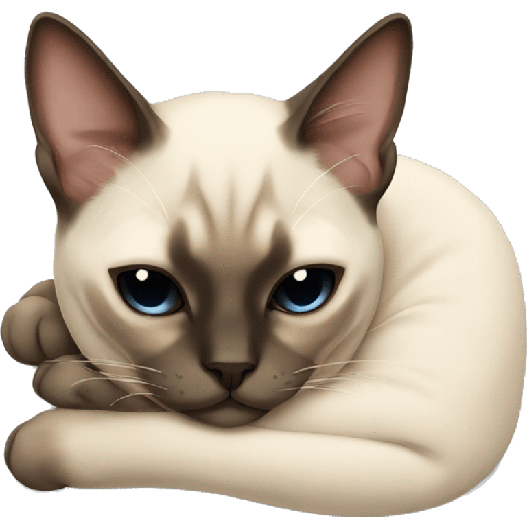 siamese cat sleeping  emoji