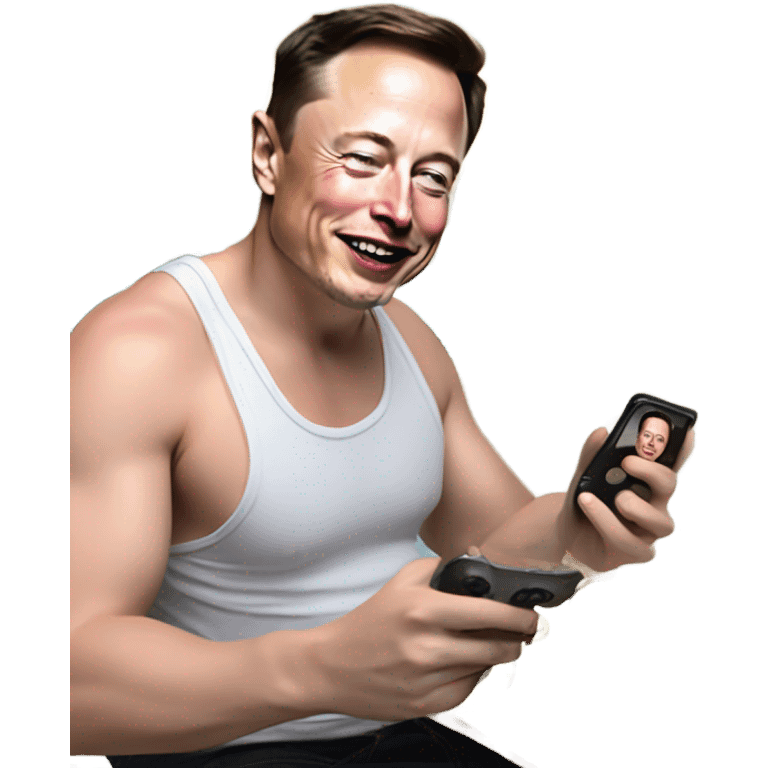 Photorealistic Elon Musk at the beach by the pool eating Bitcoin as Jeff Bezos takes photos  emoji