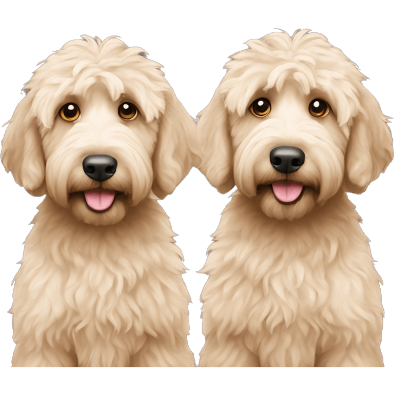 Twin labradoodles emoji