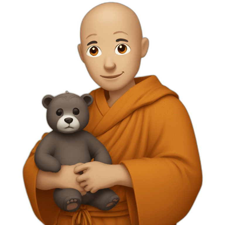 monk with bear emoji