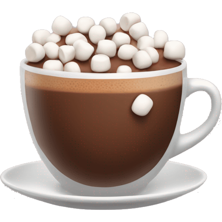 A cup of hot chocolate with little marshmallows  emoji