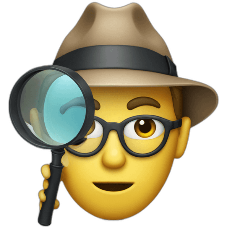 A detective in a detective outfit with a magnifying glass emoji